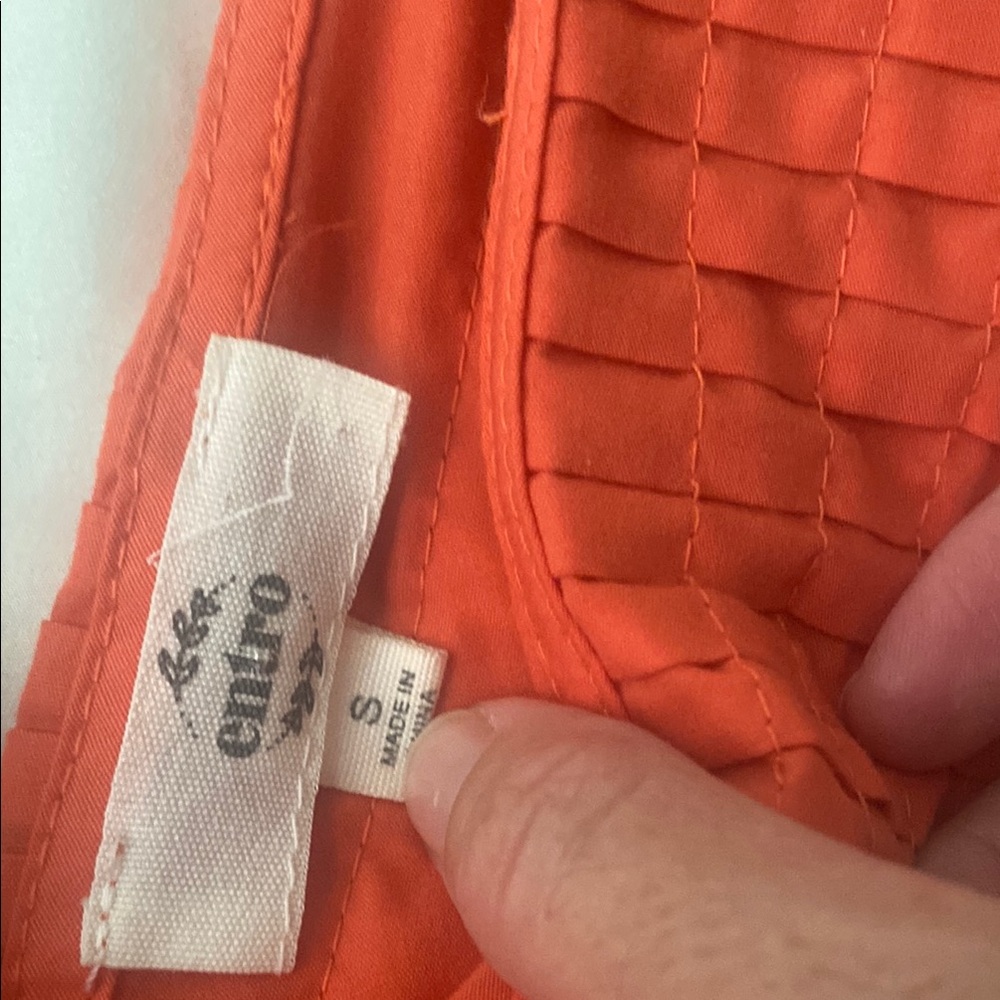 Entro Vibrant Orange Ruffled Blouse - image 2